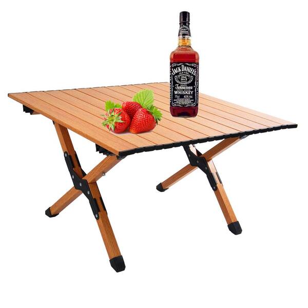 Grill Table Portable Folding Camping Patio Table Solid Cedar