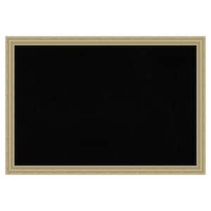 Champagne Teardrop Wood Framed Black Corkboard 39 in. x 27 in. Bulletin Board Memo Board