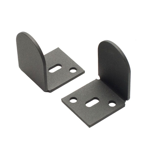 American Pro Decor Matte Black Adjustable Floor Guides for Wood Doors