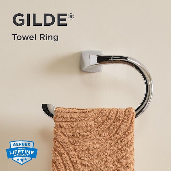 Gilde Wall Mounted Towel Ring in Chrome