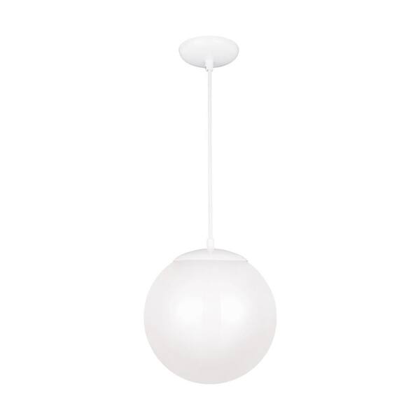 Sea Gull Lighting Hanging Globe 1 Light, White Globe Pendant Light Fixture