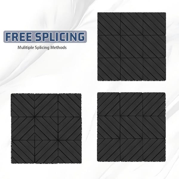 Afoxsos 36 Pack Plastic Interlocking Deck Tiles, 36 sq. ft 12&quot