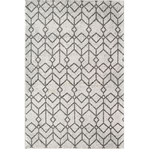 Knox Candle White White 8 ft. X 10 ft. Area Rug
