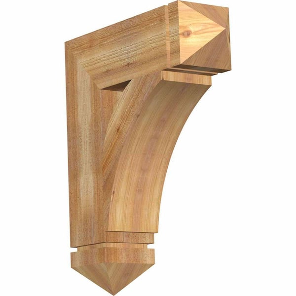 Ekena Millwork 6 in. x 26 in. x 22 in. Western Red Cedar Thorton Arts and Crafts Rough Sawn