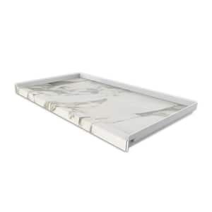 32 in. x 60 in. Single Threshold Shower Base with Left Hand Drain in Calcutta Gold