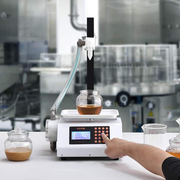 Liquid Filling Machine 50-5000 g Weighing Capacity Automatic Bottle Filler Machine Gear Pump (Single Nozzle)