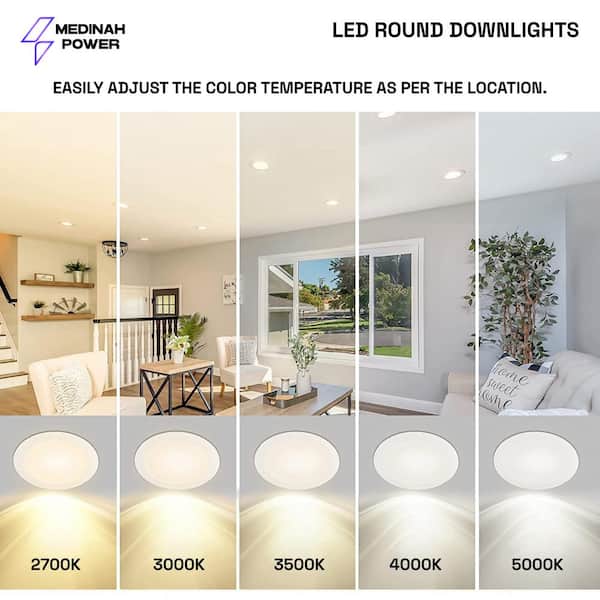 MEDINAH POWER 4 in. 65-Watt Equivalent LED Dimmable Recessed Round