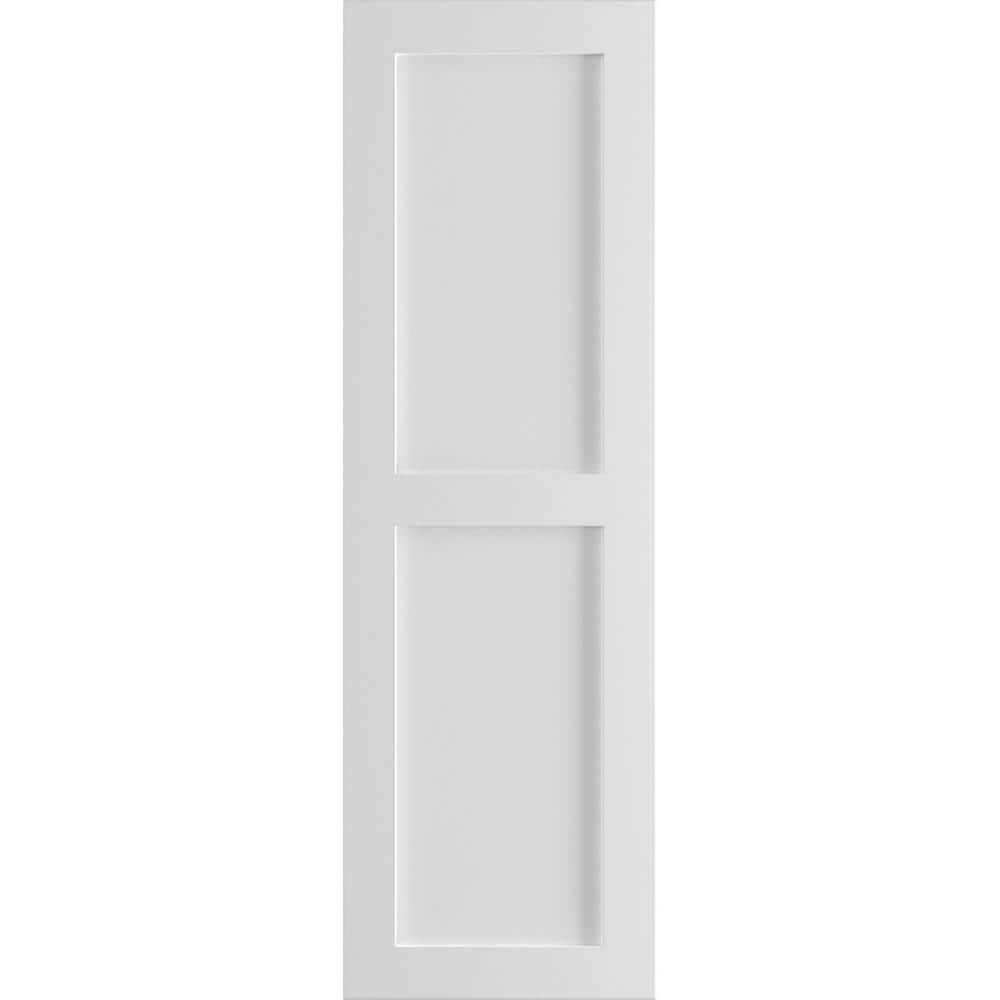 12 in. x 66 in. PVC True Fit Two Equal Flat Panel Shutters Pair in White price history on PriceWatchPro