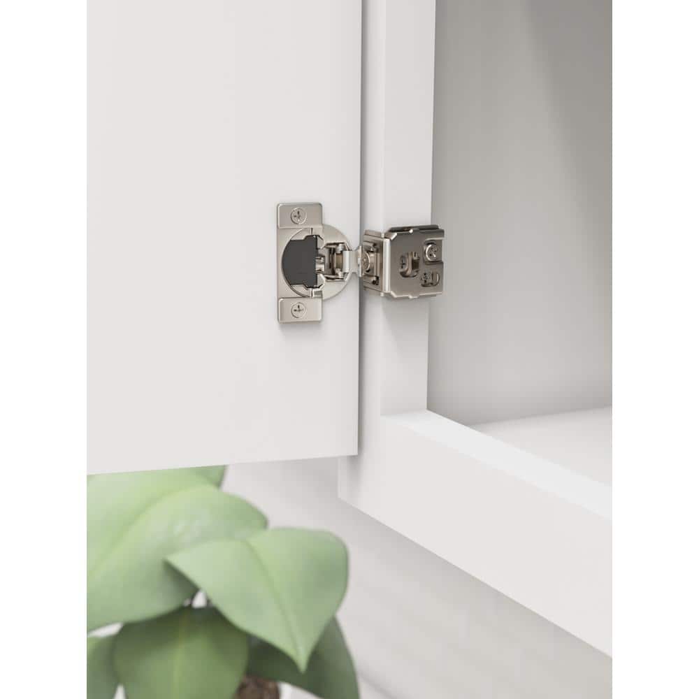 Nickel Soft Close 1-1/4 Inch Overlay Concealed Cabinet Hinge