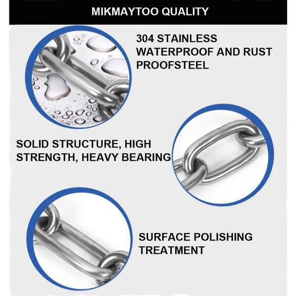 QWORK® 4 Strand Punch Bag Chain Heavy Duty Stainless Steel Hanging Chain For Home Or Gym Use - View #13