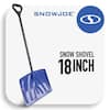 Snow Joe 48 in. Steel Ribbed Handle with Poly Blade Snow Shovel SNJ18PM