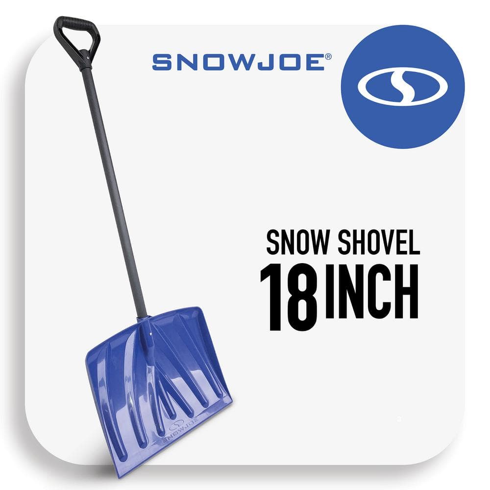 Snow Joe 48 in. Handle Poly Blade Snow Shovel with Metal Wear Strip SNJ18PM The Home Depot