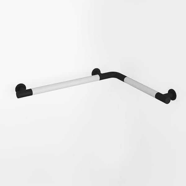 Swiss Madison Auvergne 29 in. x 22 in. Right Angle Grab Bar in Matte Black