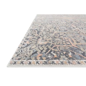 Lucia Charcoal/Multi 6 ft. 8 in. x 8 ft. 8 in. Transitional Polypropylene/Polyester Pile Area Rug