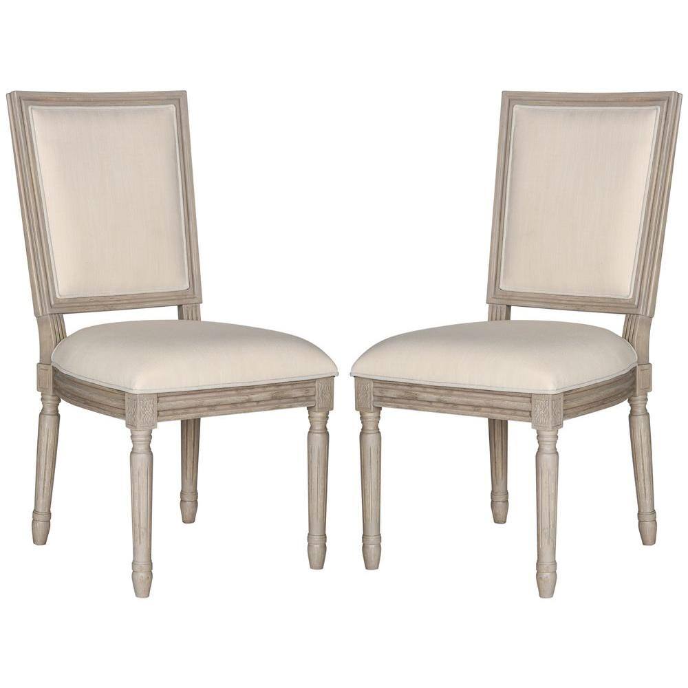 Buchanan Beige Linen Upholstered Side Chair Set