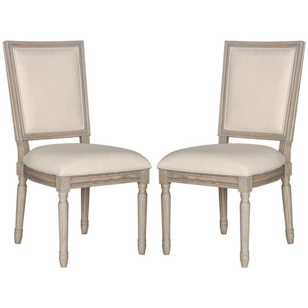 SAFAVIEH Buchanan Light Beige Linen Dining Chair