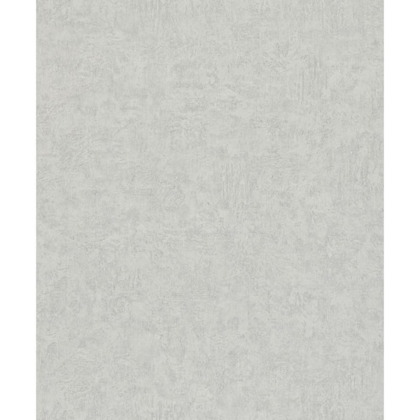 Unbranded Kumano Collection Silver Textured Plaster Matte Finish Non-Pasted Vinyl on Non-Woven Wallpaper Sample