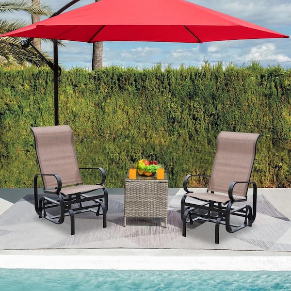 Aluminum patio on sale glider chairs