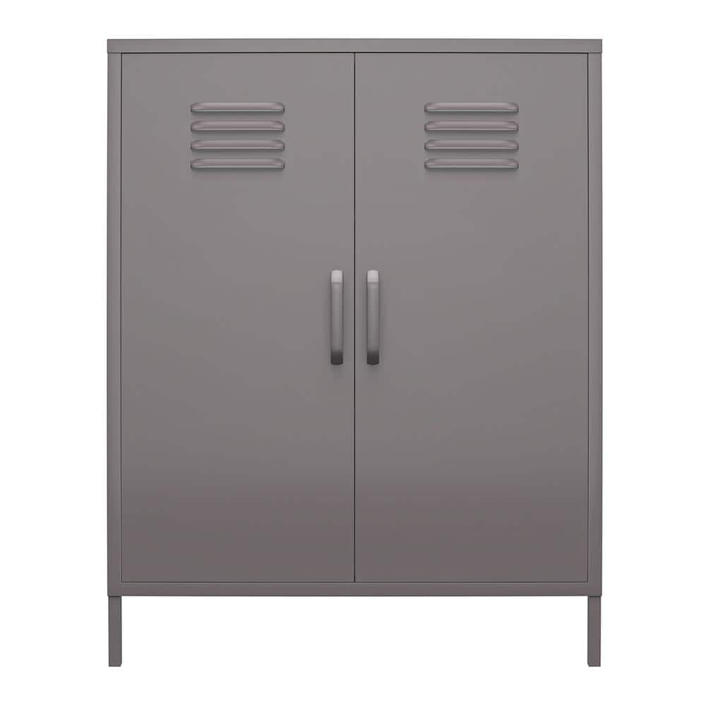 Walton 2 Door Metal Locker Cabinet, Graphite Gray