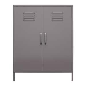 Walton 2 Door Metal Locker Cabinet, Graphite Gray