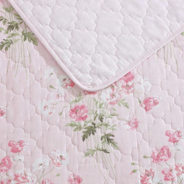 Laura Ashley Veronica Bouquet 3-Piece Pink/White 100% Cotton King