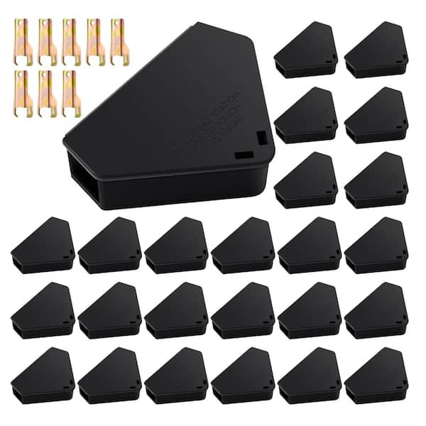 Indoor/Outdoor Mice Bait Station Reusable Rodent Trap Bait Box with Key, 24-Pack, Safe for Children and Pets