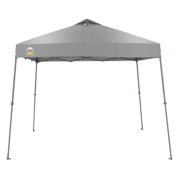 CROWN SHADES 9 ft. x 9 ft. Gray Instant Pop Up Canopy with Carry Bag