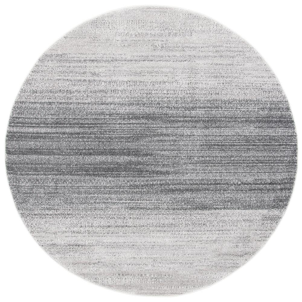 Adirondack Gray/Ivory 6 ft. x 6 ft. Gradient Round Area Rug price history on PriceWatchPro