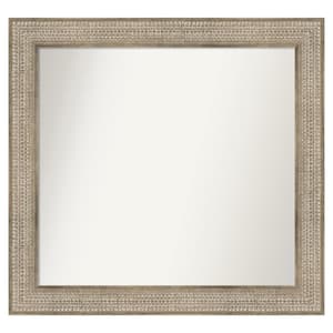 Trellis Silver 34 in. x 32 in. Custom Non-Beveled Wood Framed Bathroom Vanity Wall Mirror