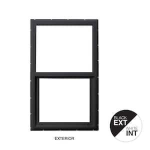 35.5 in. x 59.5 in. Select Series Vinyl Single Hung Black Window with White Int, HP2+ Glass, and Screen