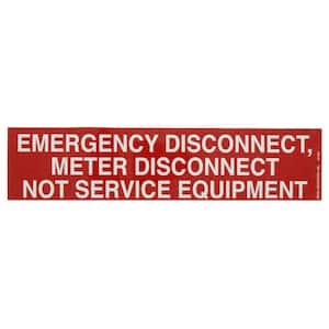 NEC Meter Disconnect Label, 2-1/8 in. x 9 in. Adhesive (5 Pack)
