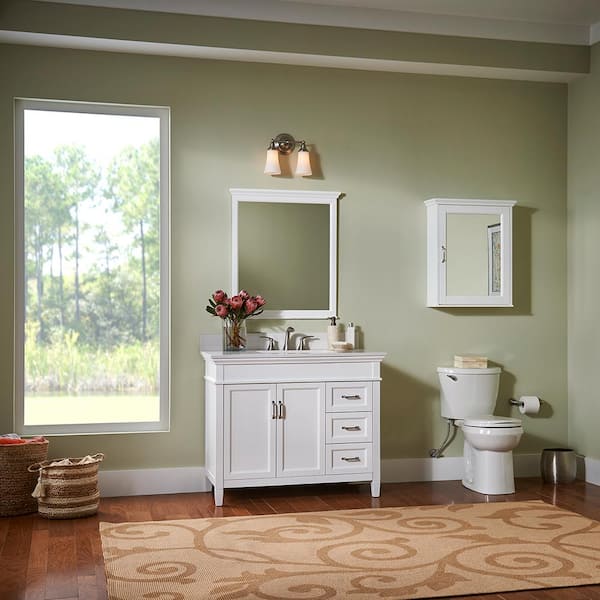 Home Decorators Collection Ashburn 36 in. W x 21.63 in. D x 34 in. H Bath Vanity Cabinet without Top in White