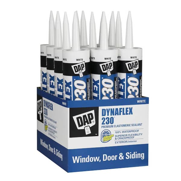 DAP Dynaflex 230 10.1 oz. White Premium Exterior/Interior Window, Door and Trim Sealant (12-Pack)