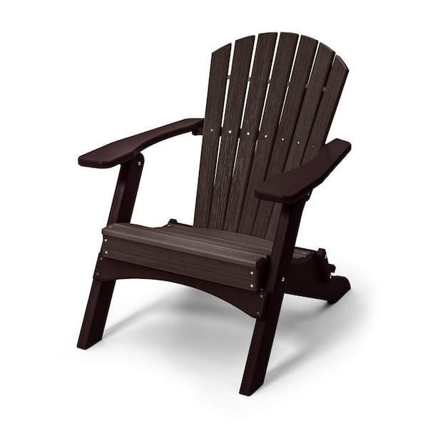 Perfect Choice Classic Brazilian Walnut/Mocha Folding Metal Adirondack Chair