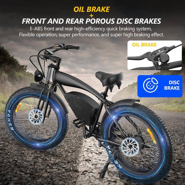 Electric Bike for Adults, 20 in. Fat Tire E-Bike, 1000-Watt 30MPH Electric  Mountain Bike-48-Volt/20Ah Battery Removable YCQ20 - The Home Depot