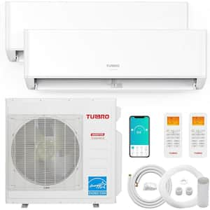 36,000 BTU Dual Zones Mini Split AC/Heating System, Ductless Inverter Heat Pump, 21.5 SEER2, WiFi Enabled, 18K+18K, 230V