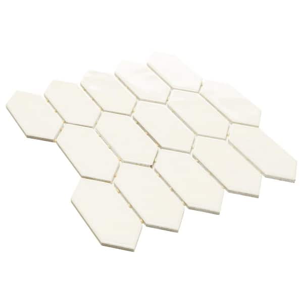 Daltile - LuxeCraft White 11 in. x 12 in. x 6.35 mm Ceramic Picket Mosaic Wall Tile (0.73 sq. ft./Each)