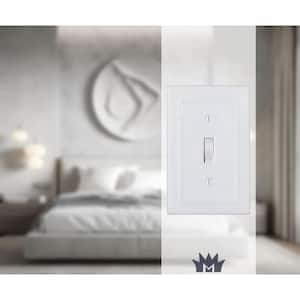 Architectural 1-Gang White Switch/Toggle Metal Wall Plate (2-Pack)