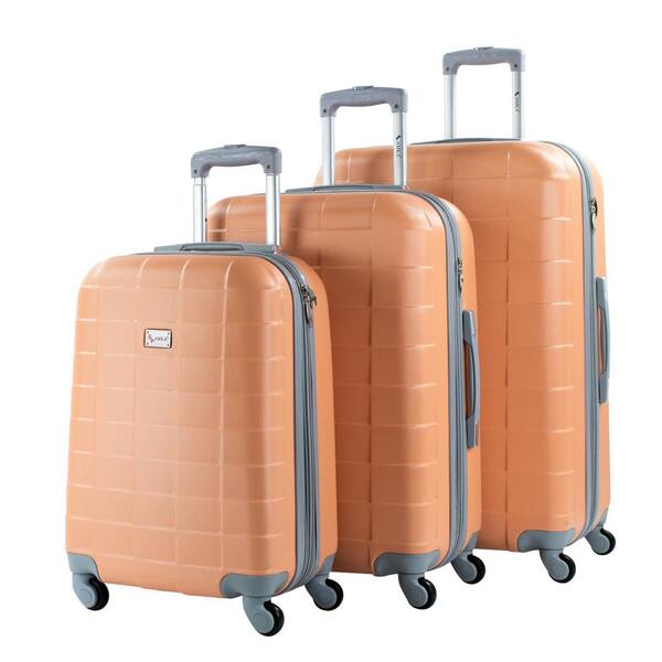 AMKA Palette Peach 3-Piece Expandable Hardside Spinner Luggage Set