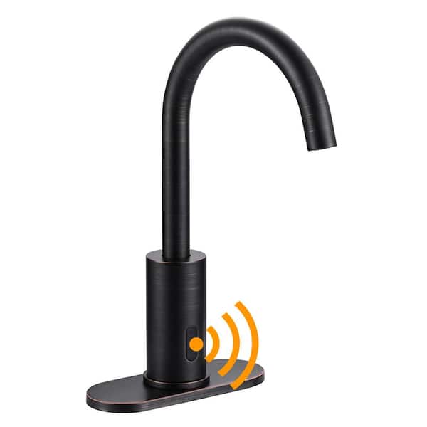 ARCORA Powered Touchless Single Hole Bathroom Faucet in Oil Rubbed Bronze