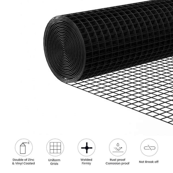 Tidoin 1/2 in. x 4 ft. x 50 ft. 19-Gauge Hardware Cloth Anti-Rust Wire