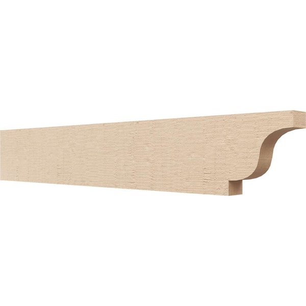 Ekena Millwork 2-in. x 6-in. x 36-in. Newport Woodgrain, Primed Tan Timberthane Polyurethane Rafter Tail Brace