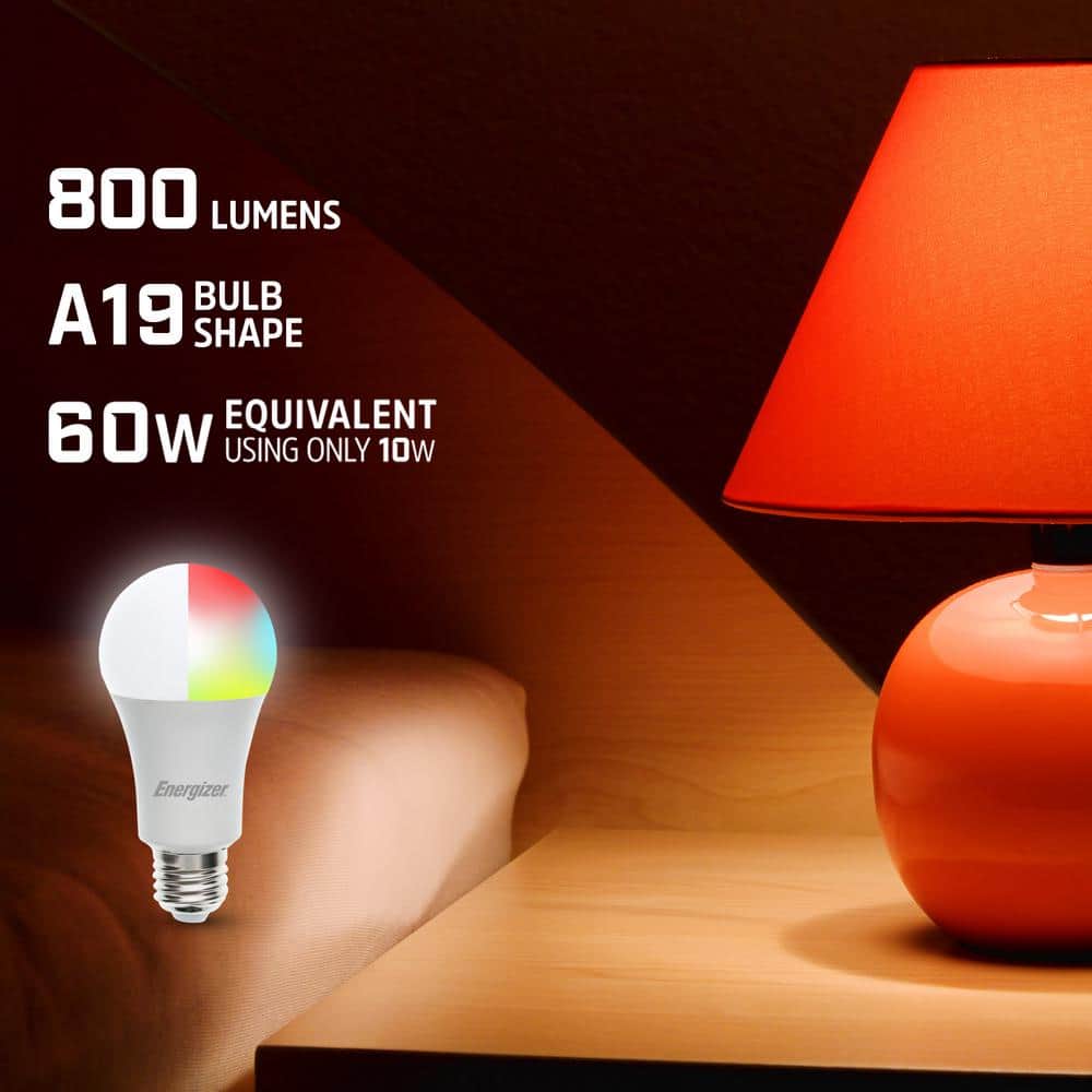 Energizer Smart Wi-Fi Multi-Color Dimmable LED Light Bulb