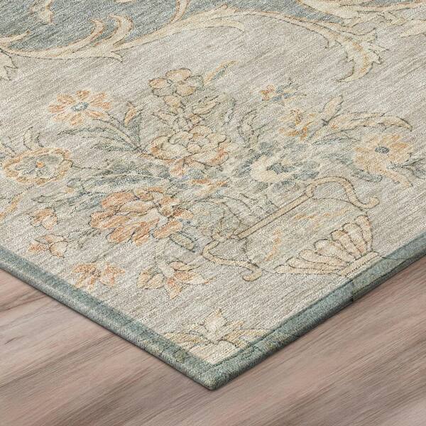 Chantille Machine Washable Indoor/Outdoor Abstract ACN3080 Silver 2 ft. x 3 ft. Accent Rug