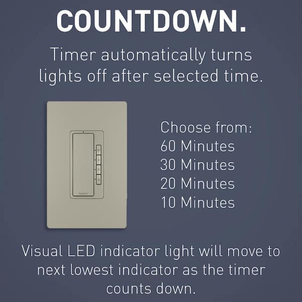 radiant 4 Button 60-Minutes, 40-Minutes, 20-Minutes, 10-Minutes Indoor Digital Countdown Timer, Nickel