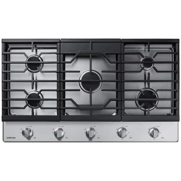 Samsung 36 in. Gas Cooktop in Stainless Steel with 5-Burners