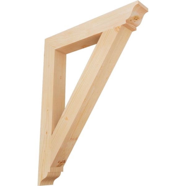 Ekena Millwork 3.5 in. x 36 in. x 28 in. Douglas Fir Traditional Smooth Bracket