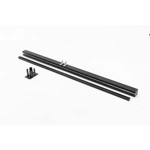 Black Metal Columns, Bases, Battens and Screws (Set of 1)