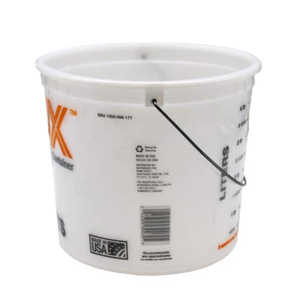 Colored Epoxies 5-Gal. Clear Measure Multi Mix Bucket