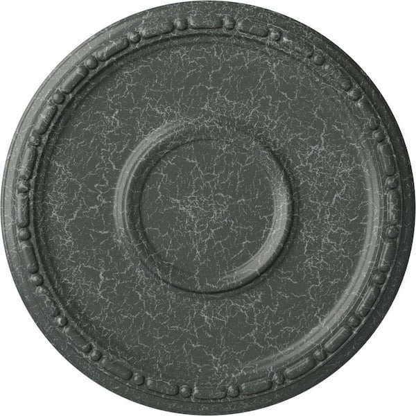 Ekena Millwork 1-1/2" x 16-1/2" x 16-1/2" Polyurethane Medea Ceiling Medallion, Athenian Green Crackle